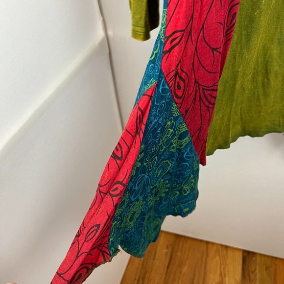 Karma Circle USA Intentionally Distressed Mixed Pattern Boho Tunic Dress - Picture 4 of 8